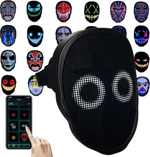 Depointer Life Led Mask with Bluetooth-compatible App Controlled, Customizable Shining Mask
